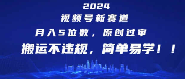 视频号新赛道，月入5位数+，原创过审，搬运不违规，简单易学【揭秘】-冒泡网