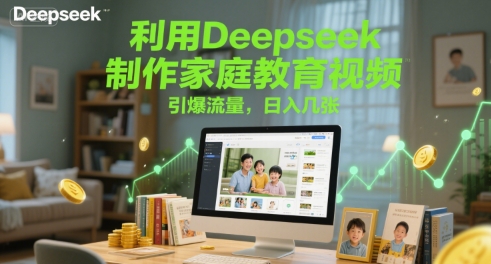 利用Deepseek制作家庭教育视频，引爆流量，日入几张-冒泡网