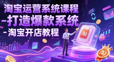 淘宝运营系统课程-打造爆款系统-淘宝开店教程-冒泡网