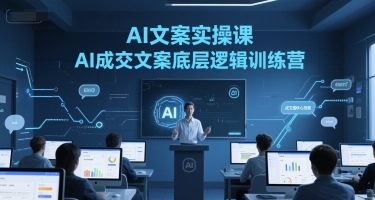 AI文案实操课,AI成交文案底层逻辑训练营-冒泡网