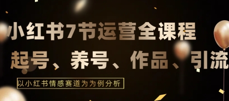 7节小红书运营实战全教程，结合最新情感赛道，打通小红书运营全流程【揭秘】-冒泡网
