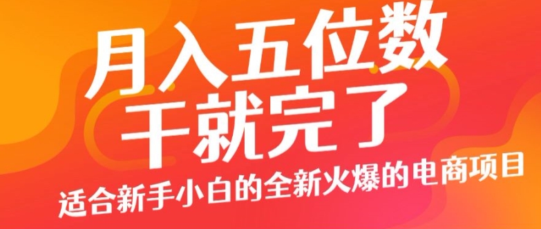 月入五位数，干就完了， 适合新手小白的全新火爆的电商项目-冒泡网