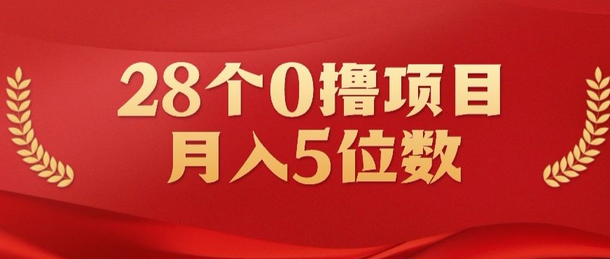 28个0撸小项目，实测一天搞了500+，小白做好了也可以轻松月入五位数-冒泡网