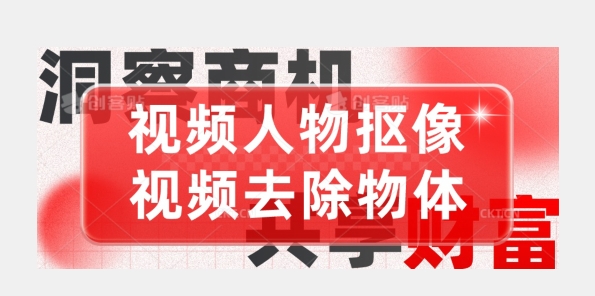【超强视频处理工具】视频人物抠像+视频去除物体-冒泡网