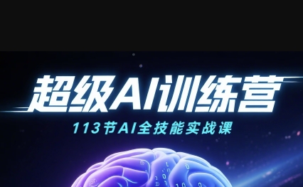 超级AI视频：绘画、带货、职场全场景113节通关课，解锁AI无限可能，开启精彩AI之旅-冒泡网