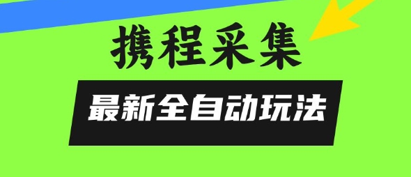 携程信息采集全自动玩法,0风控,无脑开干【揭秘】-冒泡网