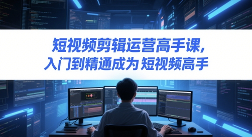 短视频剪辑运营高手课，入门到精通成为短视频高手-冒泡网