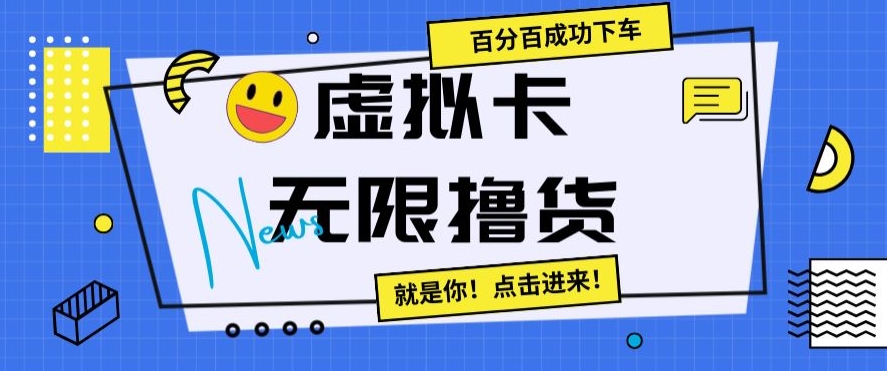 虚拟卡无限撸货，百分百成功下车【仅揭秘】-冒泡网