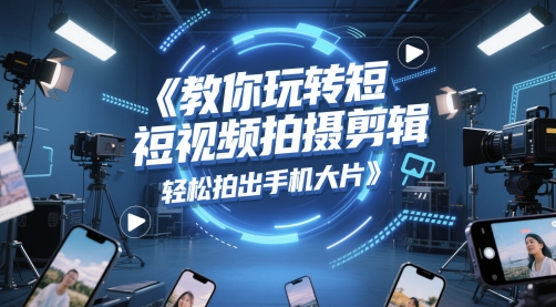 教你玩转短视频拍摄剪辑,轻松拍出手机大片-冒泡网