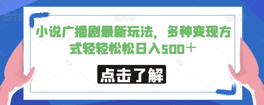 小说广播剧最新玩法，多种变现方式轻轻松松日入500＋【揭秘】-冒泡网