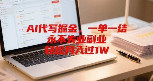 AI代写掘金，一单一结，永不失业副业，轻松月入过1W-冒泡网