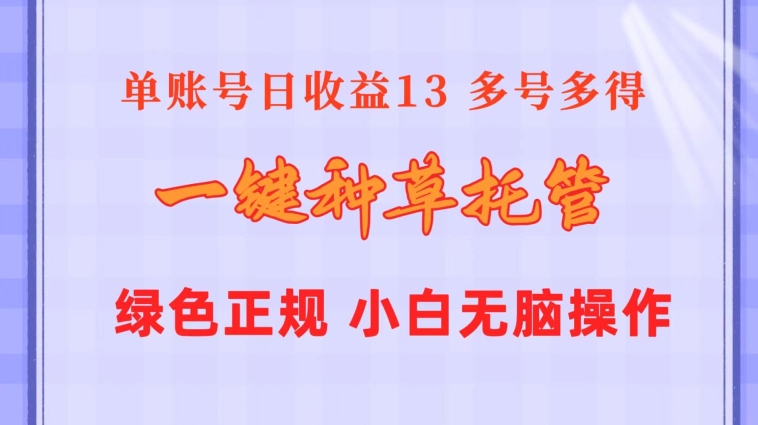 一键种草托管 单账号15分钟13元  10个账号一天130  绿色稳定 可无限推广-冒泡网