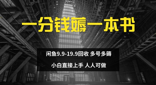 一分钱薅一本书 闲鱼9.9-19.9回收 多号多薅 小白直接上手-冒泡网