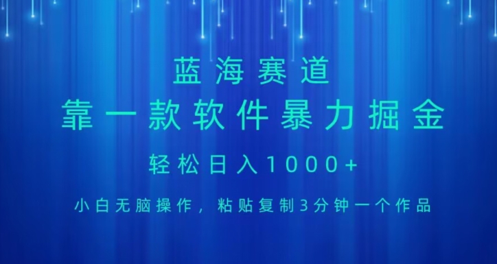 蓝海项目,靠一款软件,暴力掘金日入1000+,小白无脑操作-冒泡网