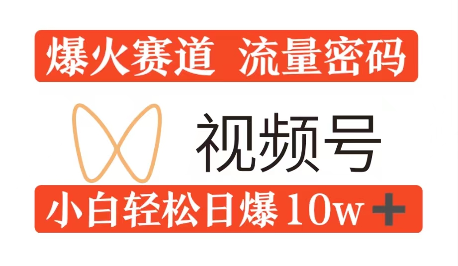 0粉在视频号爆火赛道流量密码，模式全方位，小白轻松日爆10w+流量-冒泡网
