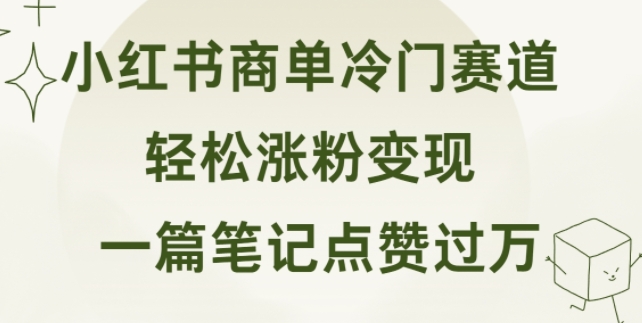 小红书商单冷门赛道 一篇笔记点赞过万 轻松涨粉变现-冒泡网