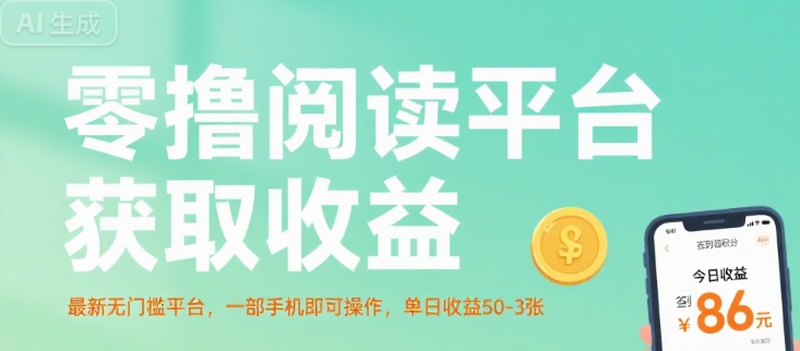 零撸阅读平台获取收益,最新无门槛平台,一部手机即可操作,单日收益50-3张【揭秘】-冒泡网