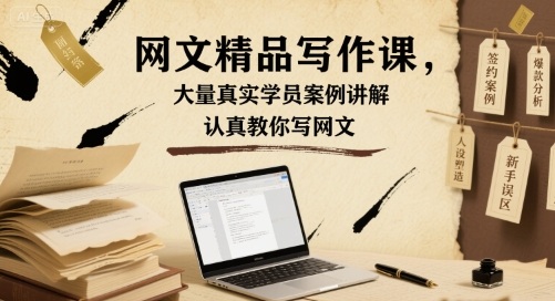 网文精品写作课，大量真实学员案例讲解，认真教你写网文-冒泡网