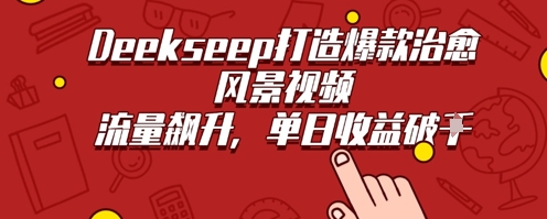 Deekseep制作治愈风景视频爆火出圈,单日收益几张,流量持续飙升-冒泡网