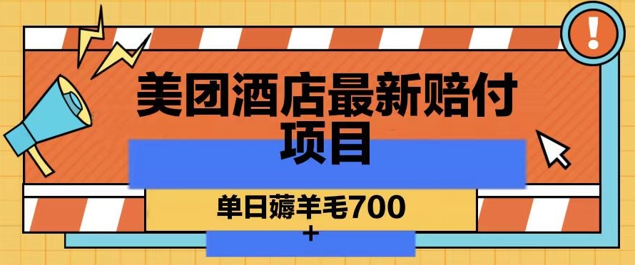 美团酒店最新赔付项目，单日薅羊毛700+【仅揭秘】-冒泡网