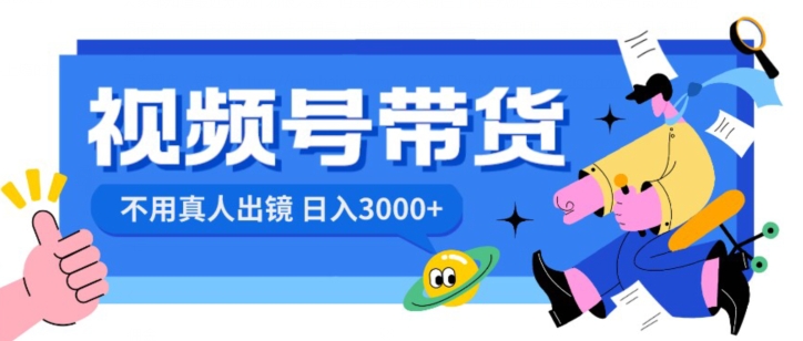 视频号带货,日入3000+,不用真人出镜-冒泡网
