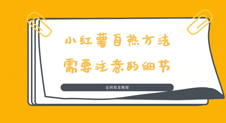 价值1980的小红书自热玩法,流量大佬都在用-冒泡网