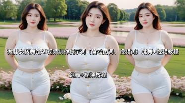 微胖女孩舞蹈AI视频制作提示词（含绘图词、视频词） 跳舞+视频教程-冒泡网