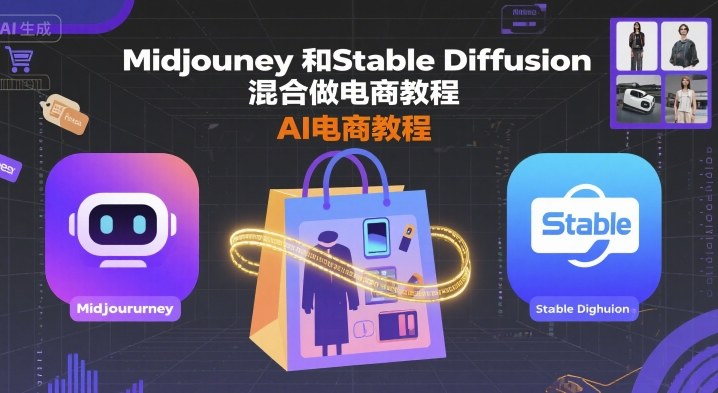 Midjourney和Stable Diffusion混合做电商教程-ai电商教程-冒泡网