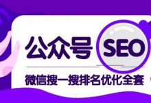 公众号 SEO，微信搜一搜排名优化课，每日被动精准引流上百-蜗牛学社