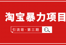 引流哥·第3期淘宝暴力项目：每天10-30分钟的空闲时间，有淘宝号，会玩淘宝-冒泡网