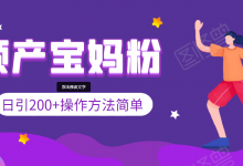 引200+预产期宝妈，从预产期到K12教育持续转化，操作方法简单-冒泡网