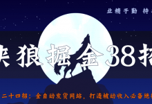 侠狼掘金38招第24招全自动发货网站,打造被动收入必备绝技-冒泡网