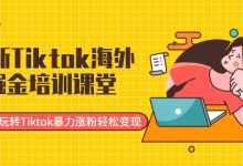 最新TIKTOK海外掘金培训课堂：带你玩转TIKTOK暴力涨粉轻松变现-蜗牛学社