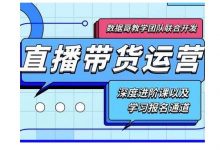 数据哥·新直播带货运营课(含电子资料)：破冷启动、818算法破解、高效率带货等-蜗牛学社