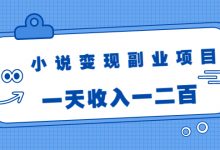 小说变现副业项目：老项目新玩法，视频被动引流躺赚模式，一天收入一二百-冒泡网
