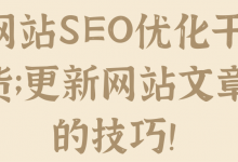 网站SEO优化干货;更新网站文章的技巧!【视频教程】-冒泡网