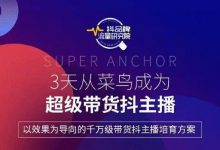 3天从高菜鸟成为超级带货抖主播，以效果为导向的千万级带货抖主播培育方案-蜗牛学社