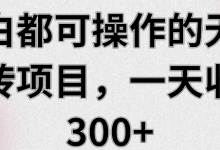 小白都可操作的无脑搬砖项目,一天收益300+【视频教程】-冒泡网