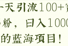 一天引流100+宝妈粉,日入1000+的蓝海项目!【视频教程】-冒泡网