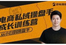 群响·私域成长训练营,从小白到操盘手价值999元-冒泡网