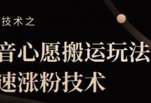 抖音心愿搬运玩法，快速涨粉技术【视频课程】-蜗牛学社