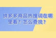 拼多多关键词热度怎么查（拼多多关键词搜索热度）-蜗牛学社