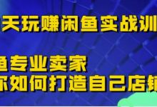 30天玩赚闲鱼实战训练营，闲鱼专业卖家教你如何打造自己店铺-冒泡网