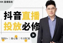 大力说·直播投放从0-1，四堂课程解析DOU+、小店随心推、千川PC版的投放底层逻辑-蜗牛学社