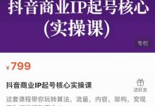 抖音商业IP起号核心实操课，带你玩转算法，流量，内容，架构，变现-蜗牛学社