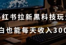 黑科技玩法之：小红书拉新，小白也能日入300元【操作视频教程+黑科技工具】-蜗牛学社