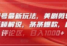 视频号最新玩法，美剧剪辑搭配新颖解说，条条爆款，剧爆评论区，日入1000+-蜗牛学社