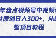 年盘点视频号中视频运营，快速过原创日入300+，从0到1完整项目教程-蜗牛学社
