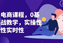 淘系电商课程，0基础实战教学，实操性系统性实时性-蜗牛学社