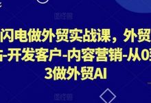 AI闪电做外贸实战课，​外贸建站-开发客户-内容营销-从0到3做外贸AI-蜗牛学社